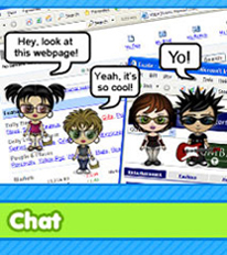 3. Chat with friends right on top of ANY webpage online!